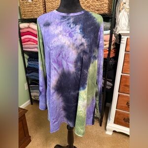 LOGO by Lori Goldstein multi colored tunic